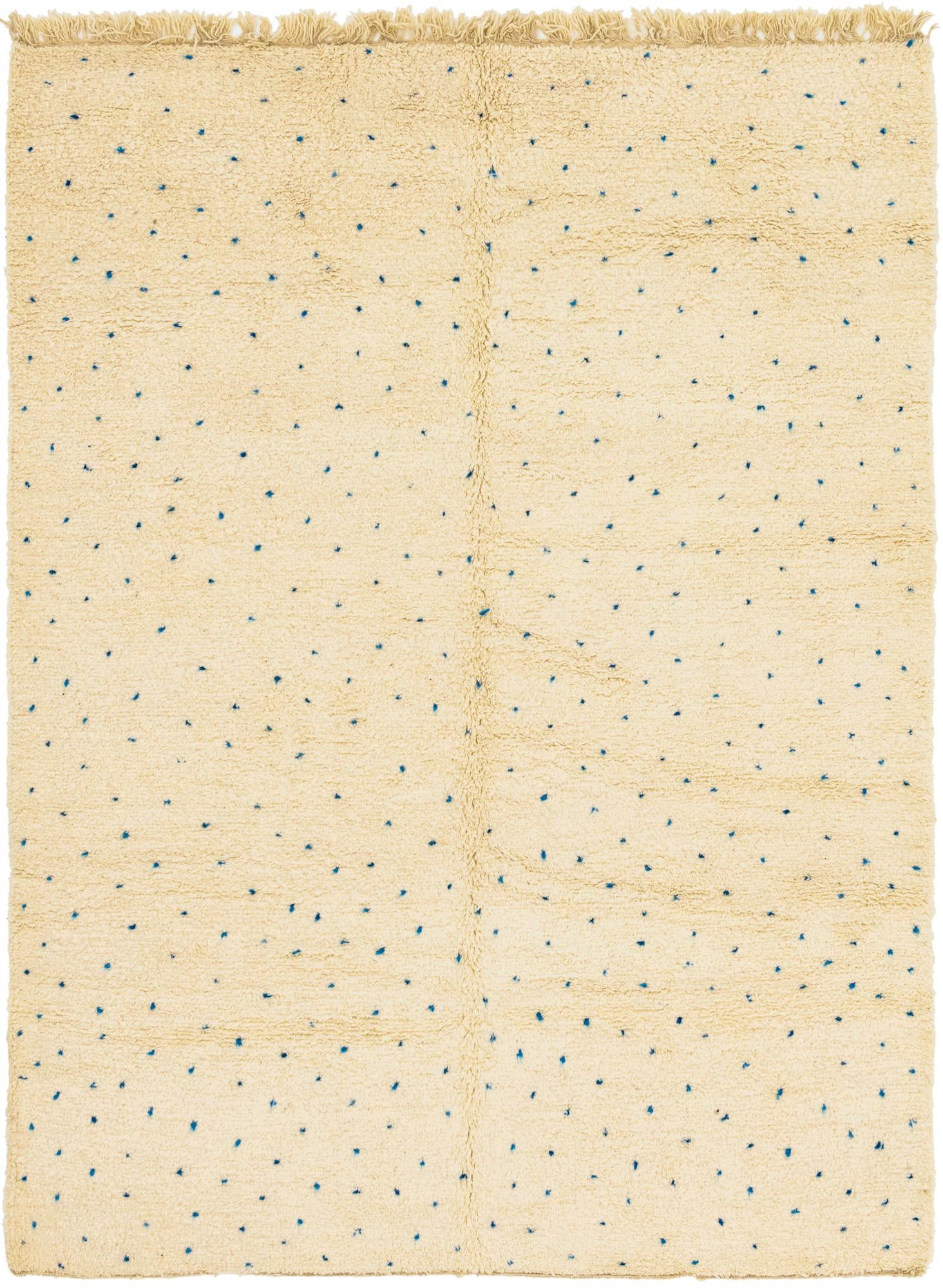7' x 9' 9 Hand Knotted Moroccan Wool Rug