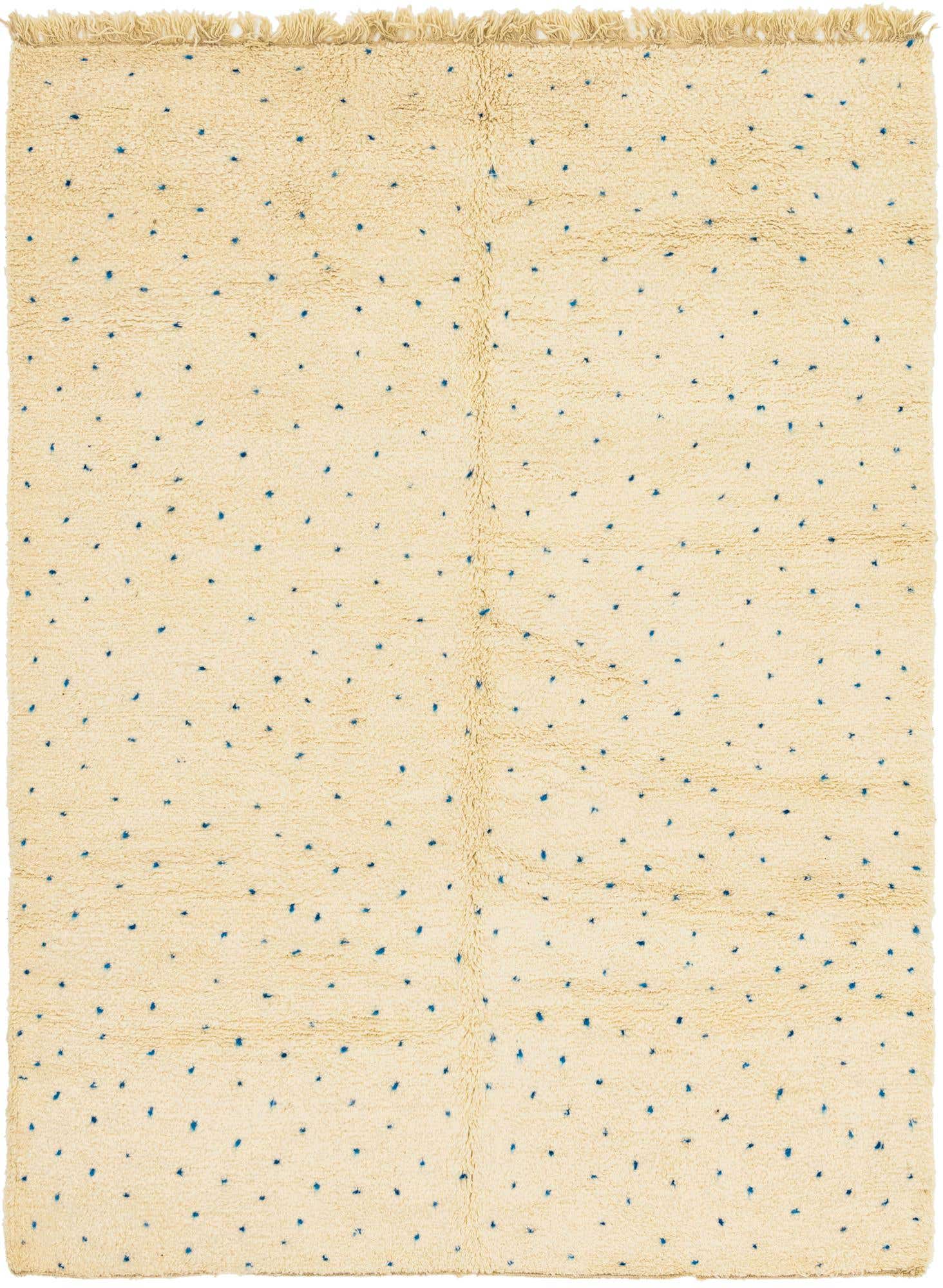 7' x 9' 9 Hand Knotted Moroccan Wool Rug