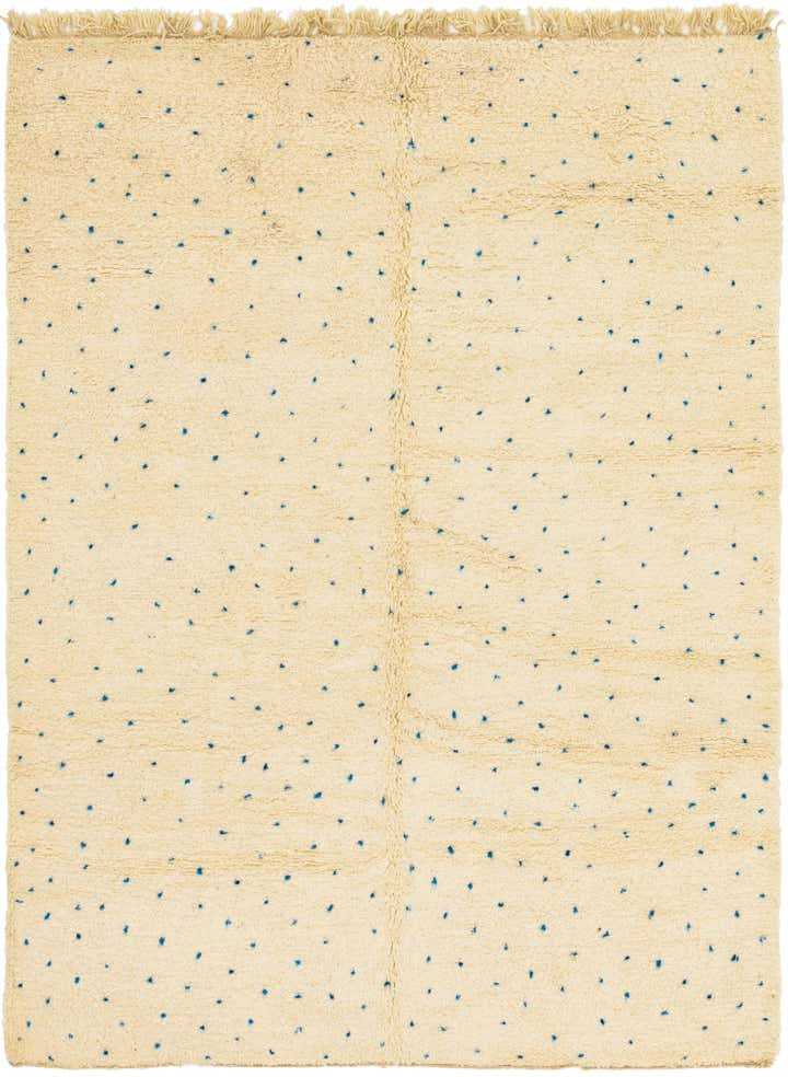 7' x 9' 9 Hand Knotted Moroccan Wool Rug