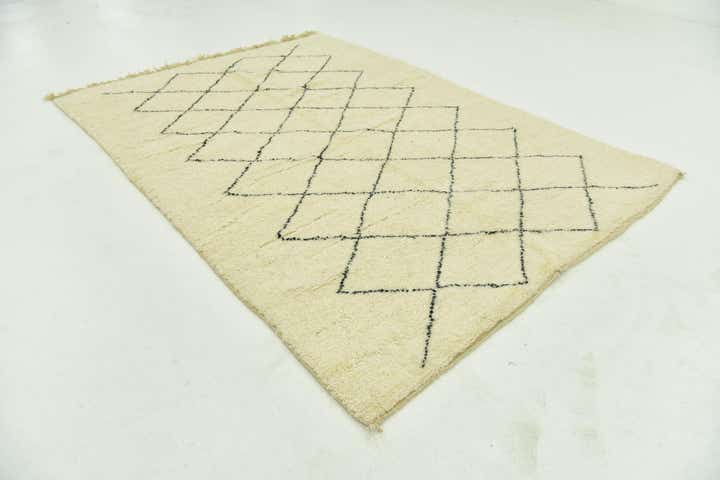 6' 10 x 10' Hand Knotted Moroccan Wool Rug