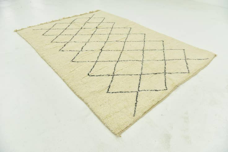 Detail image of 6' 10 x 10' Hand Knotted Moroccan Wool Rug