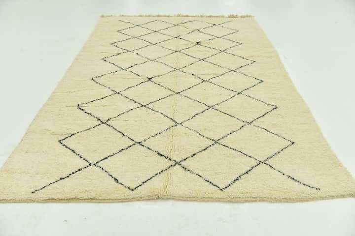 6' 10 x 10' Hand Knotted Moroccan Wool Rug