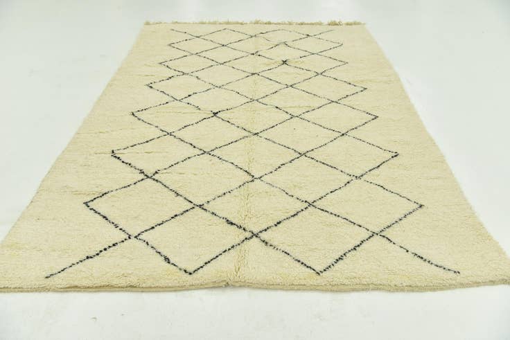 Detail image of 6' 10 x 10' Hand Knotted Moroccan Wool Rug