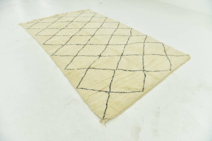 Detail image of 6' 4 x 10' 5 Hand Knotted Moroccan Wool Rug