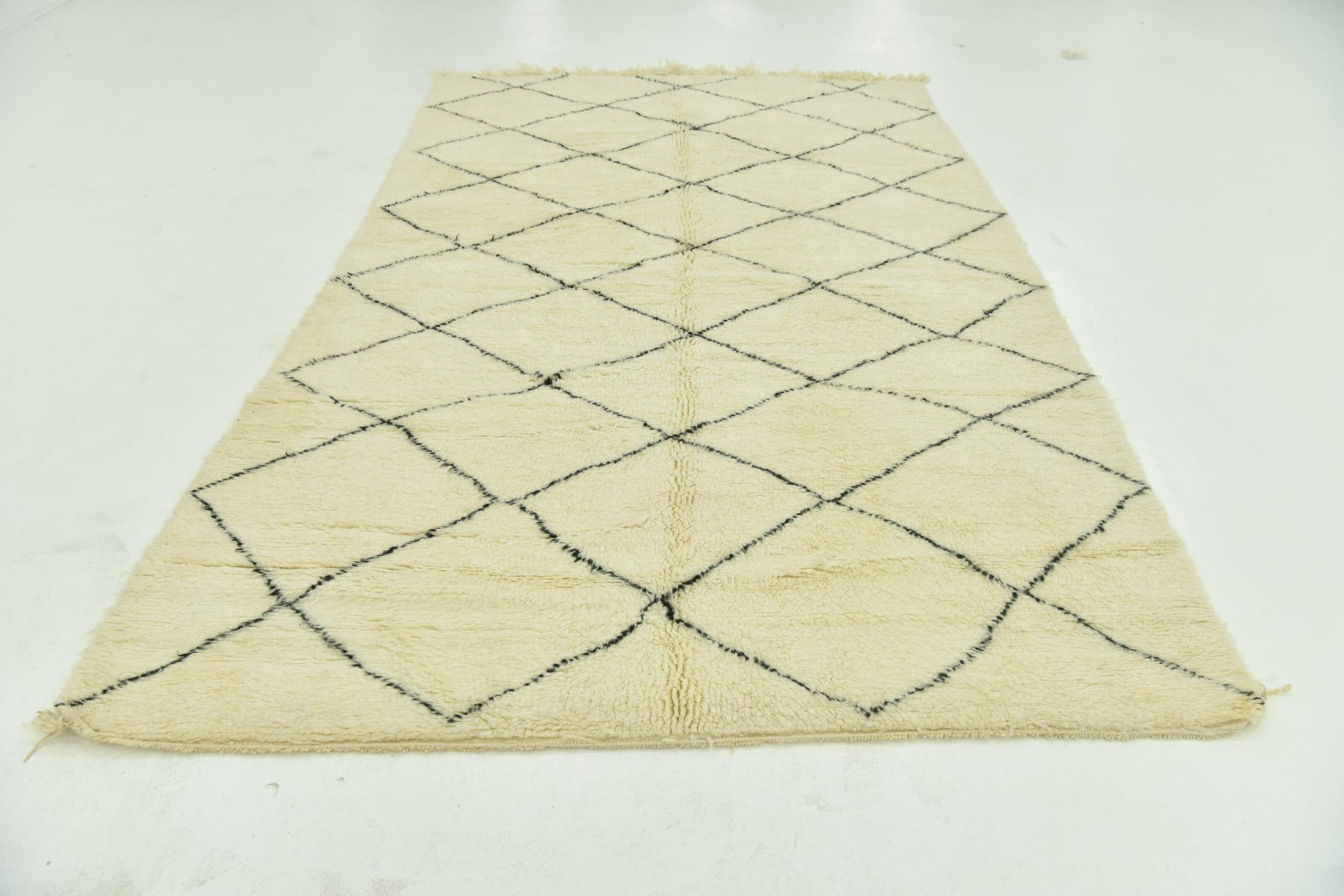 6' 4 x 10' 5 Hand Knotted Moroccan Wool Rug