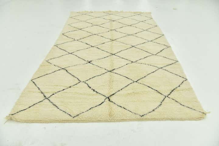 6' 4 x 10' 5 Hand Knotted Moroccan Wool Rug