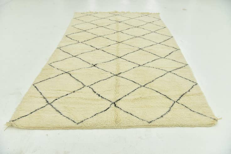 Detail image of 6' 4 x 10' 5 Hand Knotted Moroccan Wool Rug