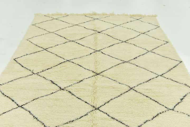 6' 4 x 10' 5 Hand Knotted Moroccan Wool Rug