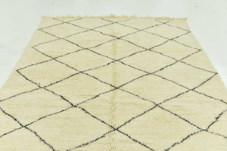 Detail image of 6' 4 x 10' 5 Hand Knotted Moroccan Wool Rug