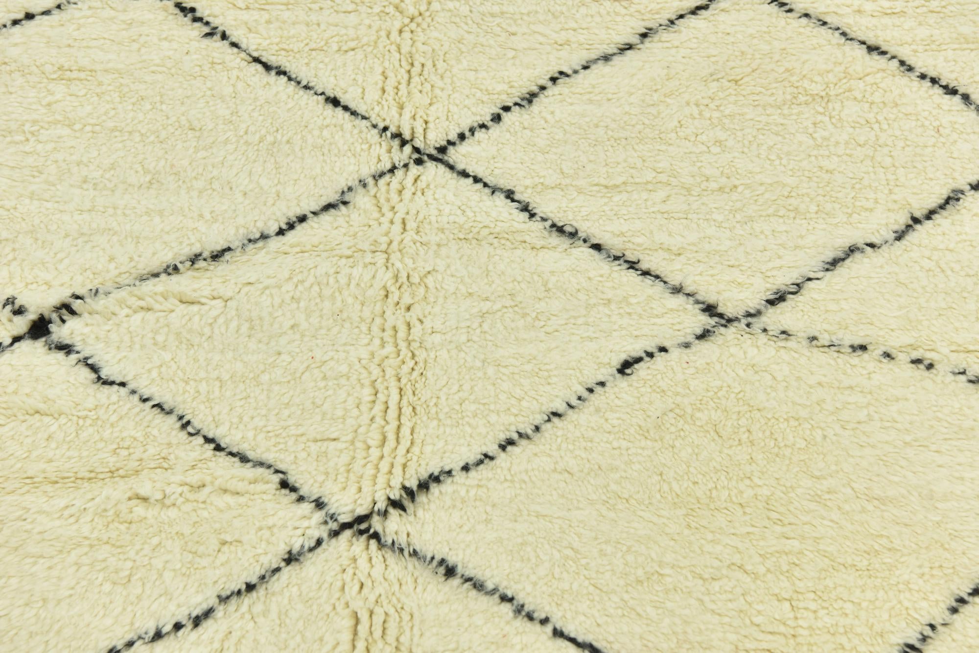 6' 4 x 10' 5 Hand Knotted Moroccan Wool Rug