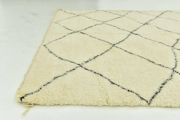 Detail image of 6' 4 x 10' 5 Hand Knotted Moroccan Wool Rug