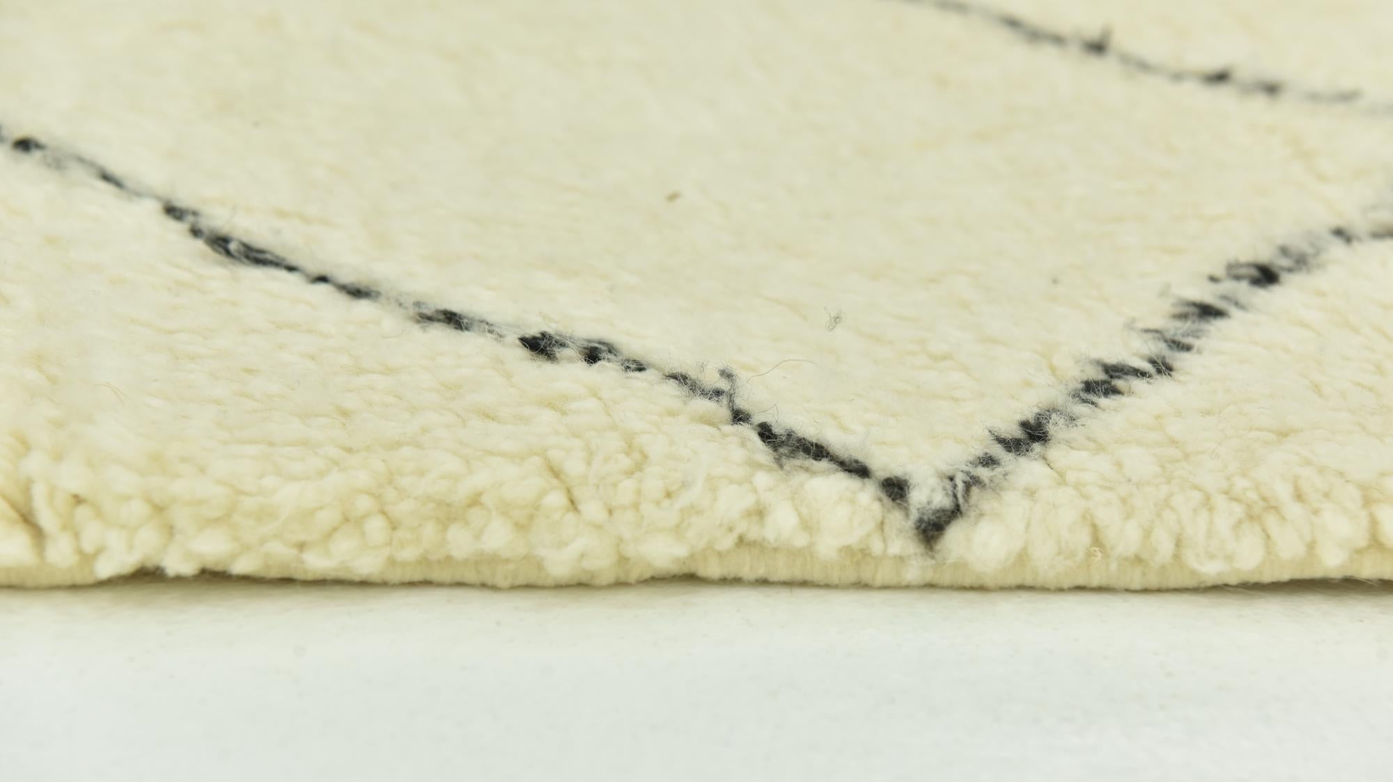 6' 4 x 10' 5 Hand Knotted Moroccan Wool Rug