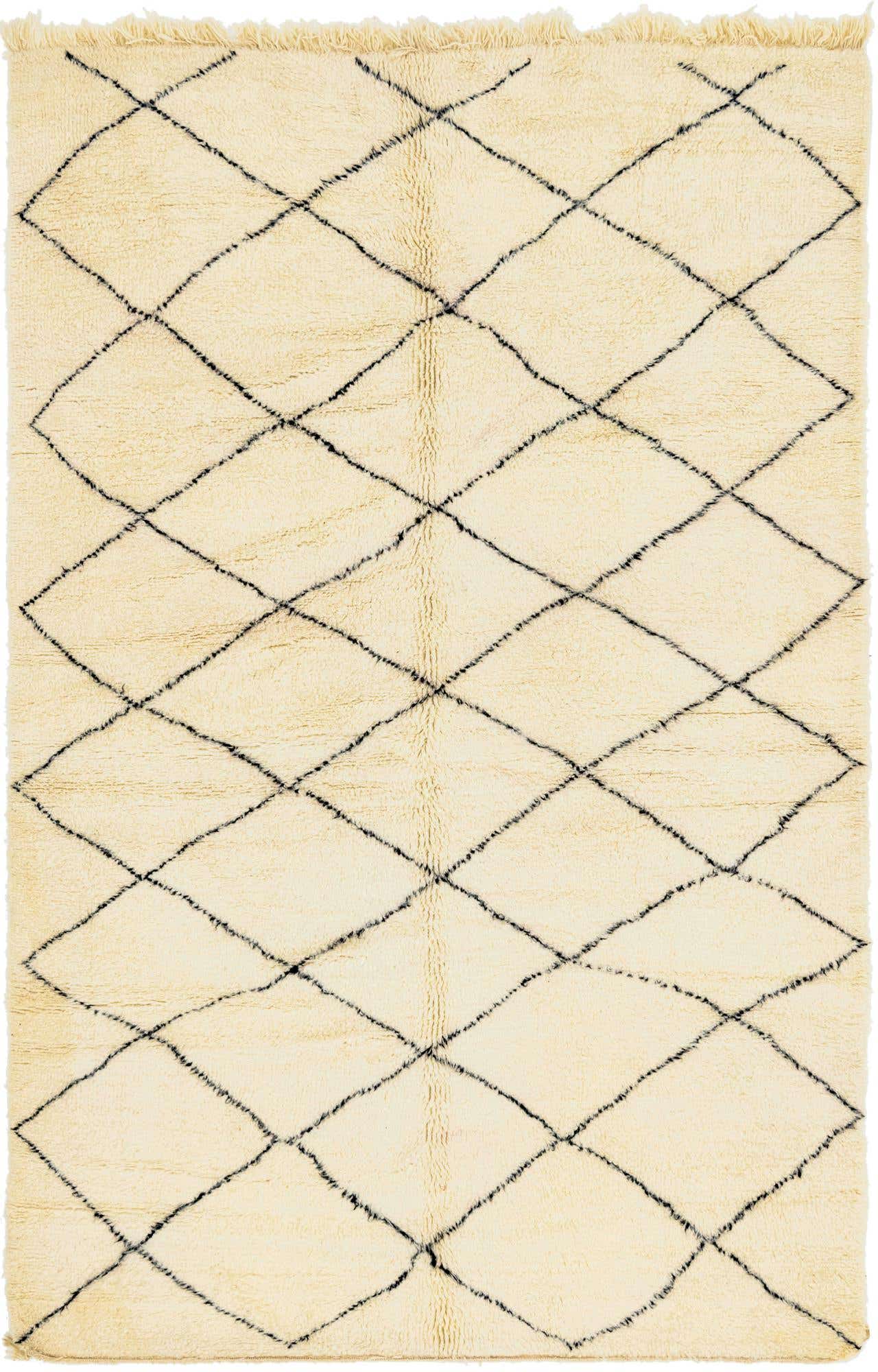 6' 4 x 10' 5 Hand Knotted Moroccan Wool Rug
