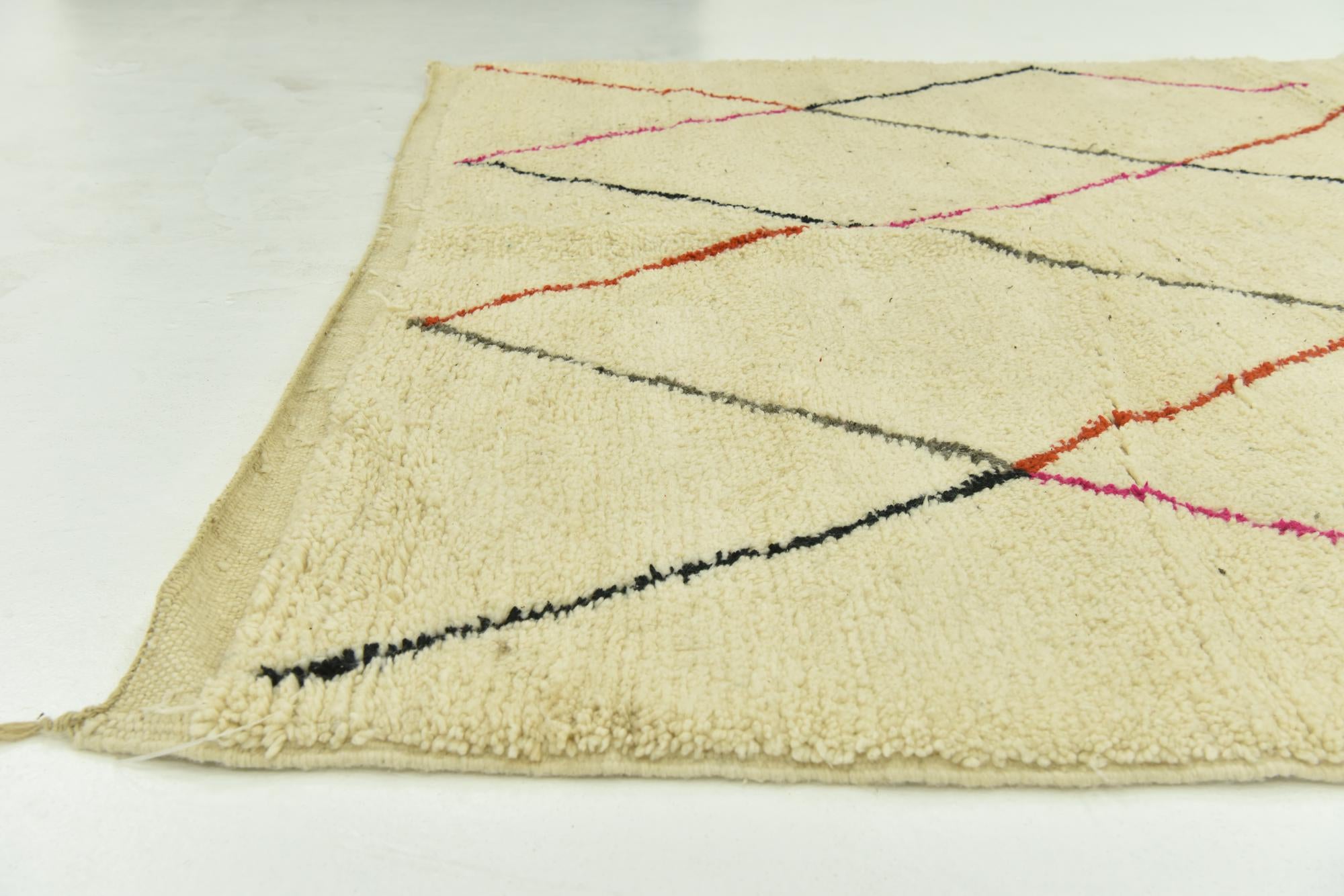 7' 1 x 10' Hand Knotted Moroccan Wool Rug