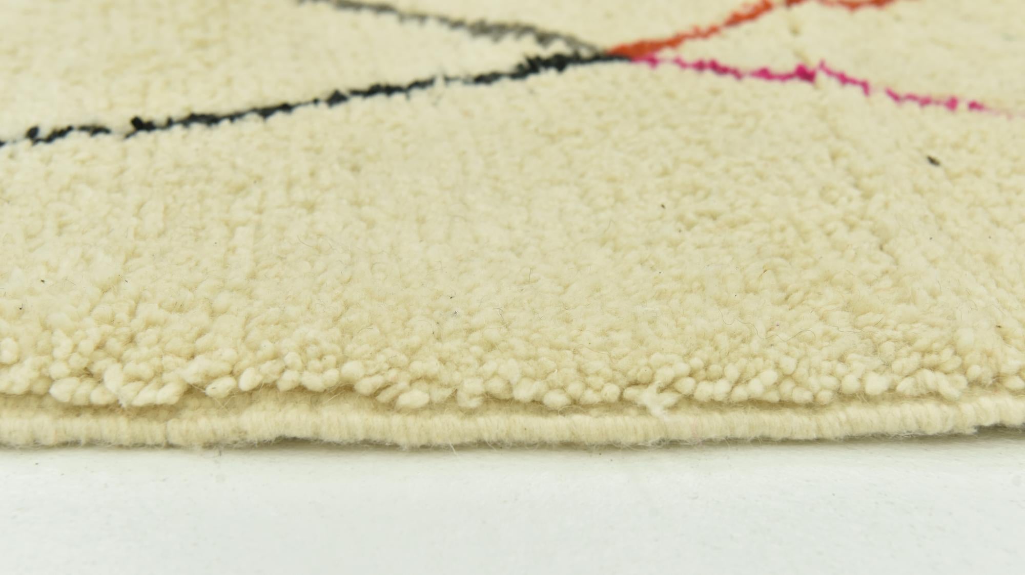 7' 1 x 10' Hand Knotted Moroccan Wool Rug