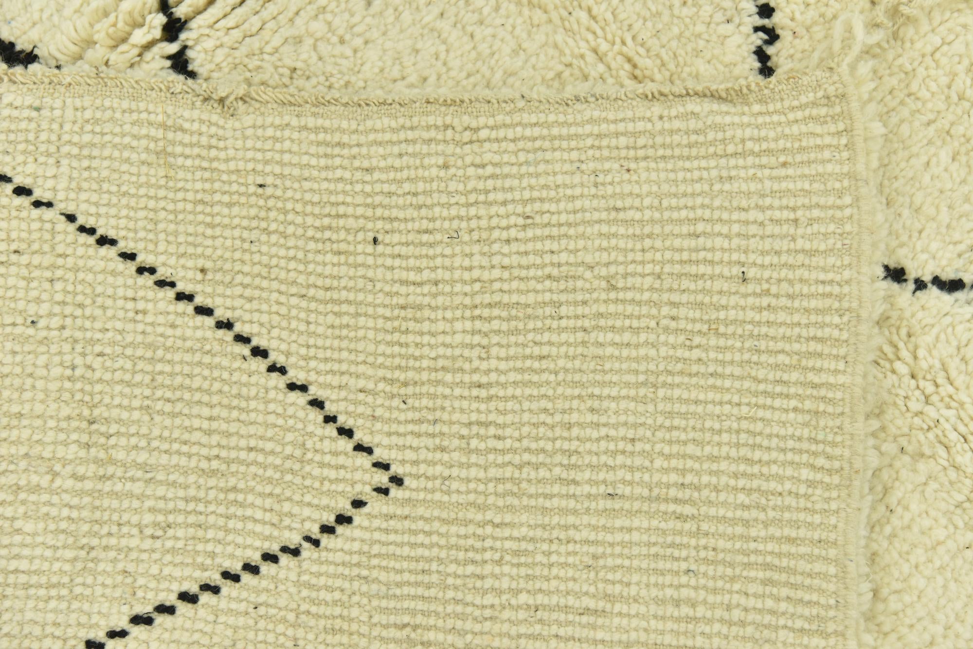 6' 7 x 10' 1 Hand Knotted Moroccan Wool Rug