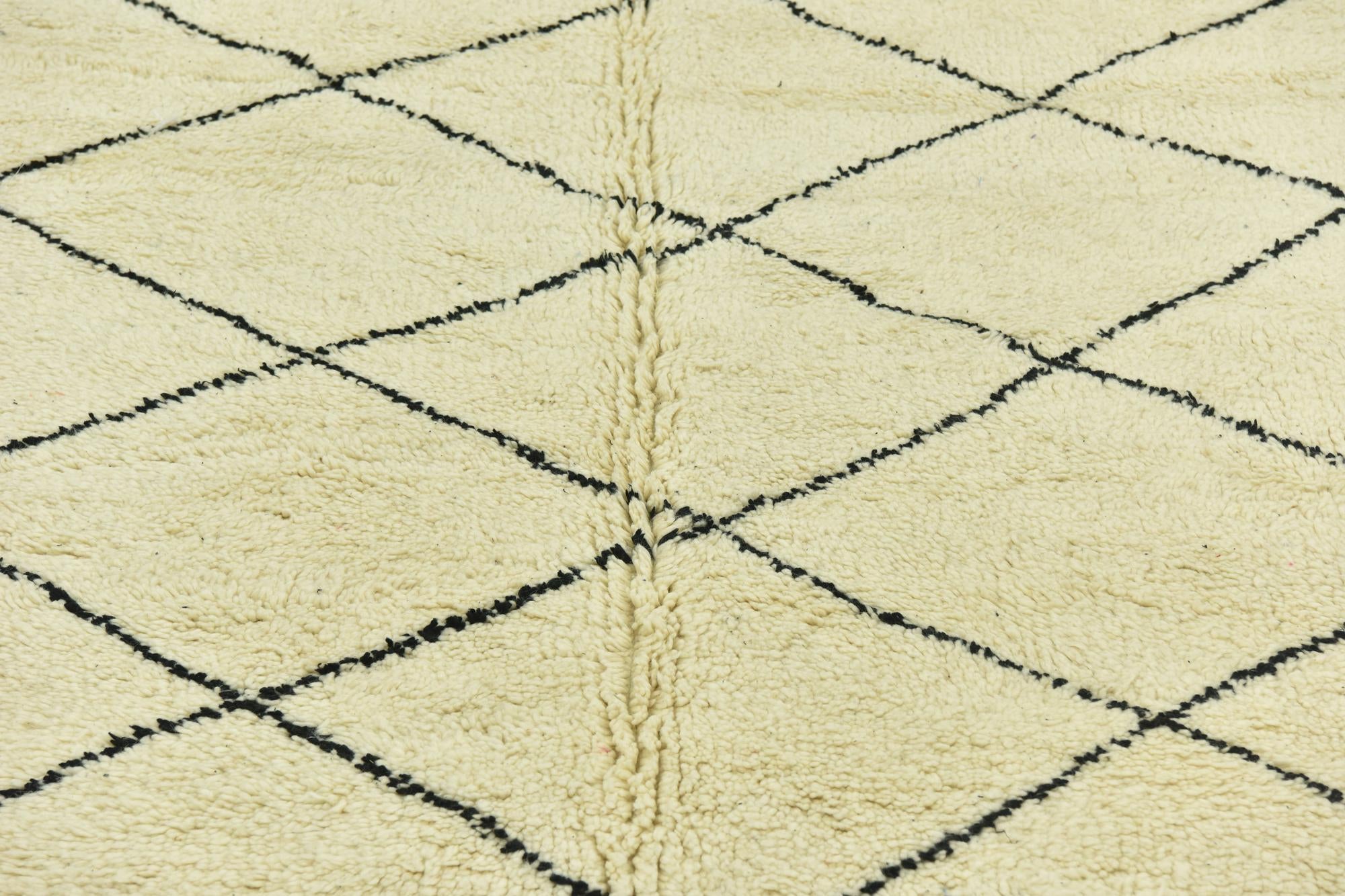 6' 7 x 10' 1 Hand Knotted Moroccan Wool Rug