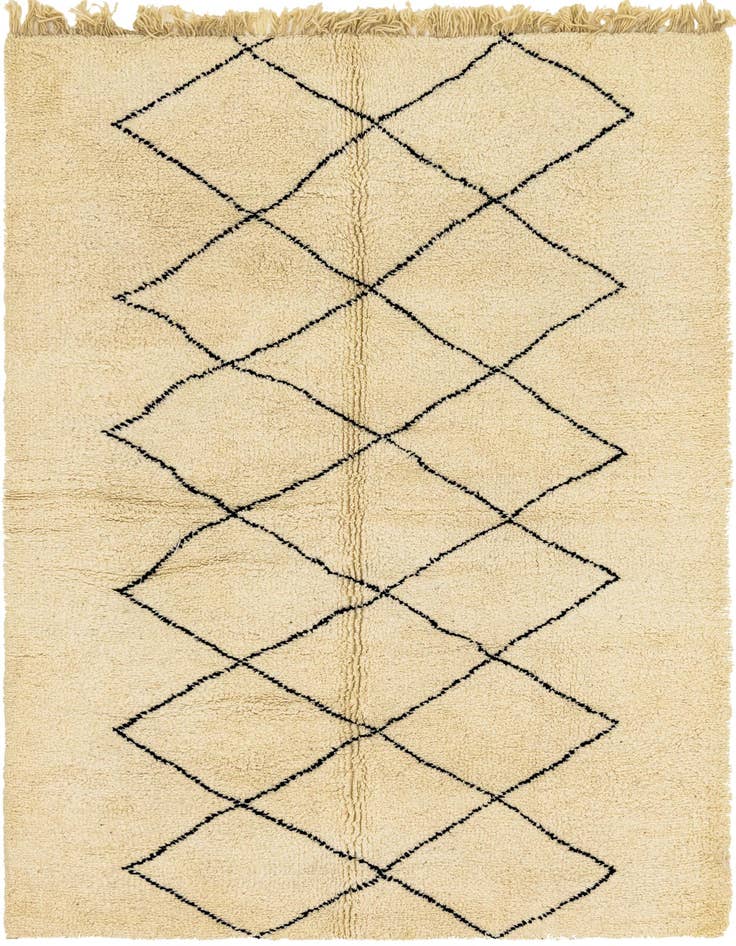 Detail image of 6' 7 x 10' 1 Hand Knotted Moroccan Wool Rug