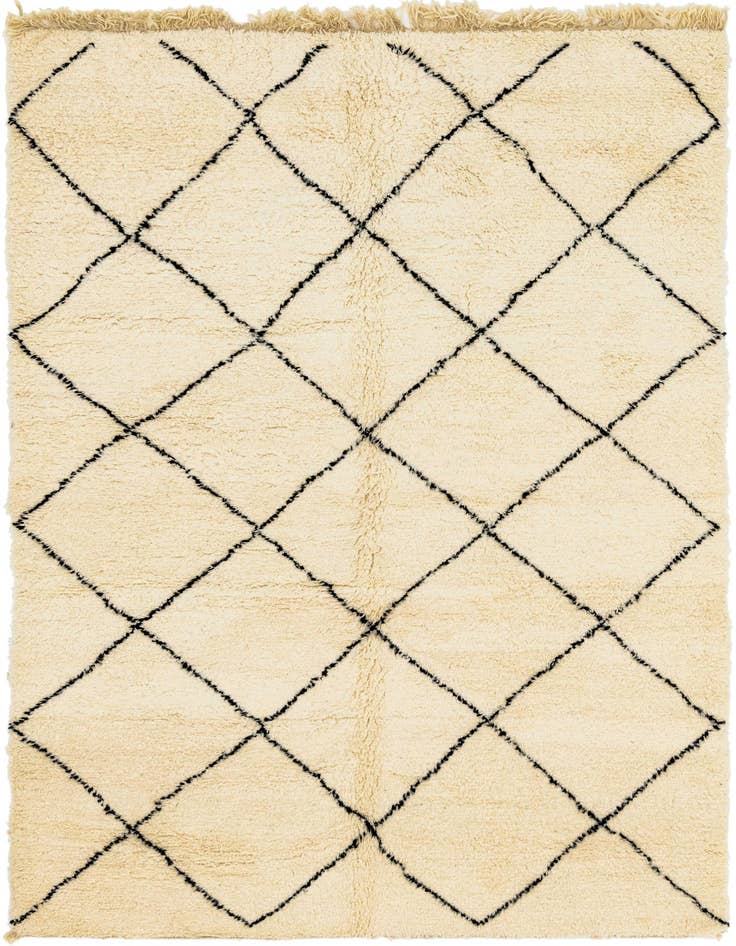 Detail image of 6' 9 x 10' 2 Hand Knotted Moroccan Wool Rug