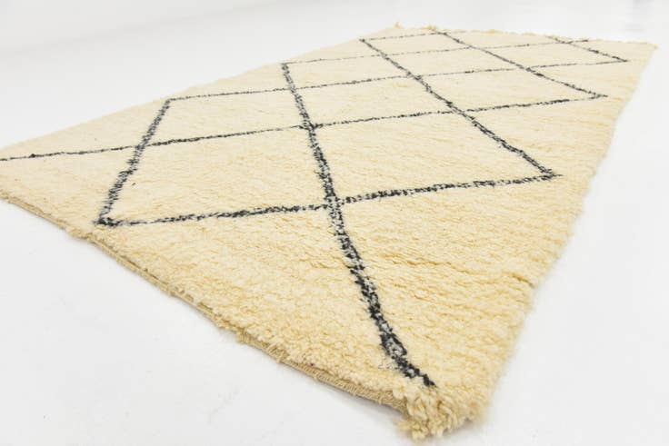 Detail image of 5' 3 x 8' 5 Hand Knotted Moroccan Wool Rug