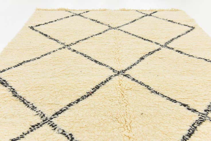 Detail image of 5' 3 x 8' 5 Hand Knotted Moroccan Wool Rug