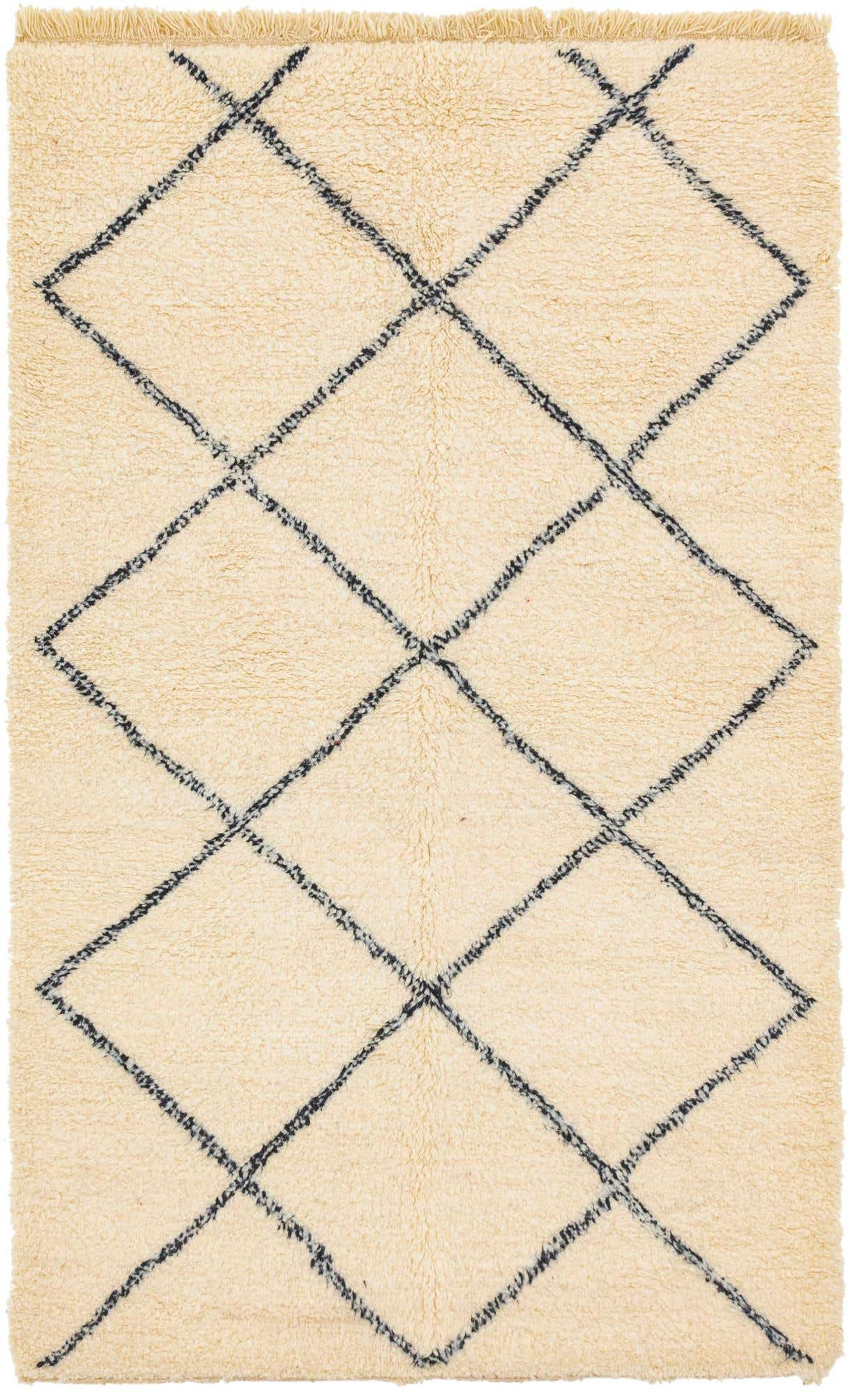 5' 3 x 8' 5 Hand Knotted Moroccan Wool Rug
