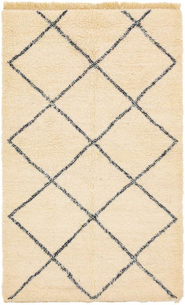 5' 3 x 8' 5 Hand Knotted Moroccan Wool Rug