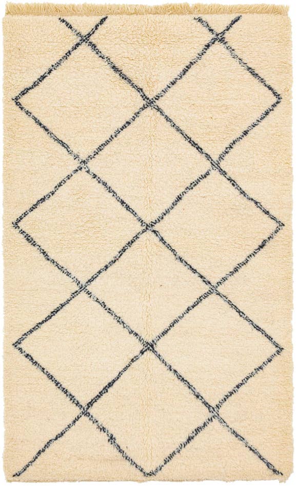 Detail image of 5' 3 x 8' 5 Hand Knotted Moroccan Wool Rug