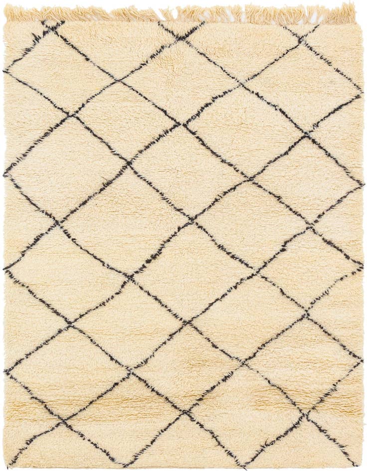 Detail image of 5' 2 x 8' 5 Hand Knotted Moroccan Wool Rug