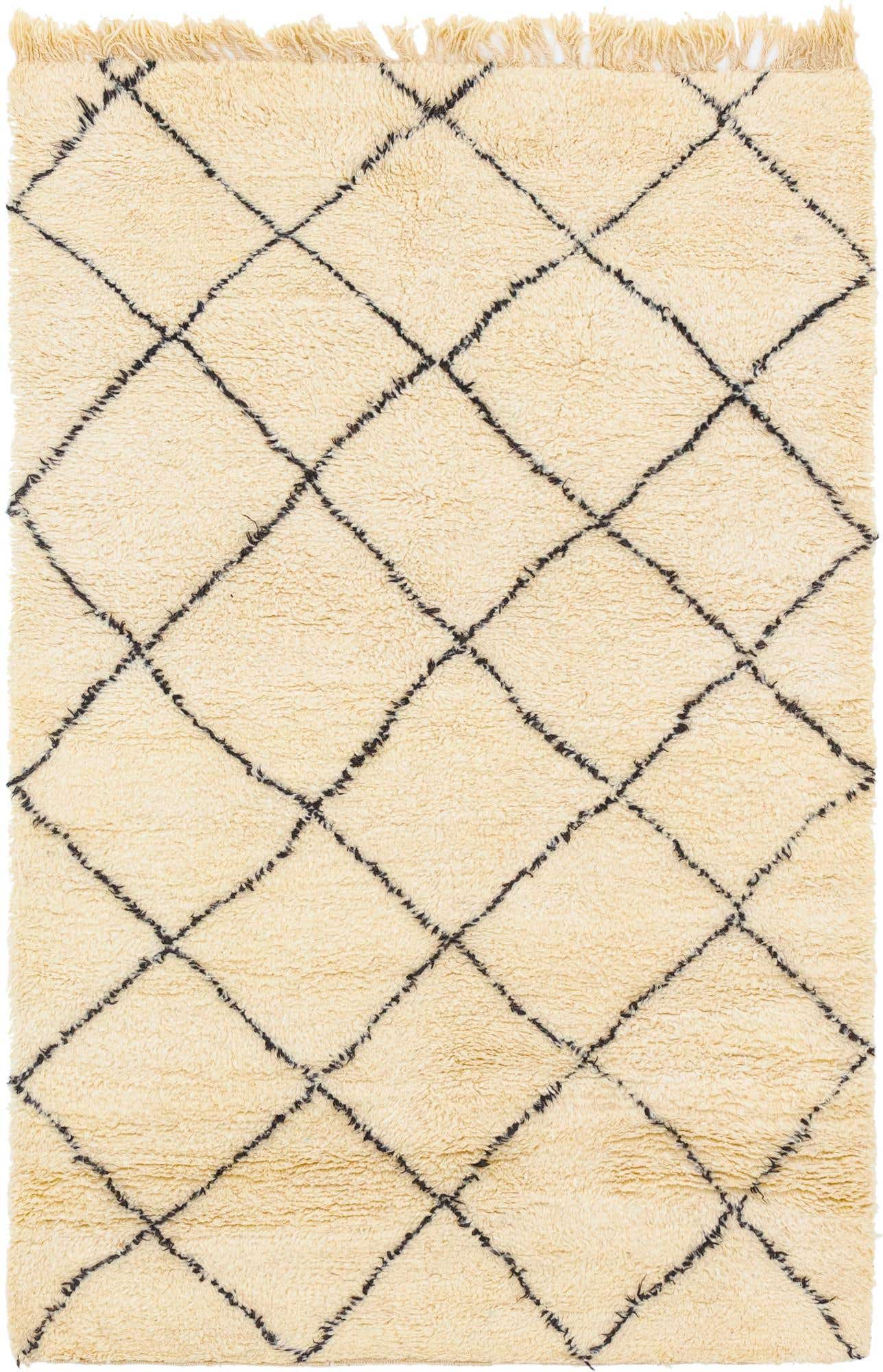 5' 2 x 8' 5 Hand Knotted Moroccan Wool Rug