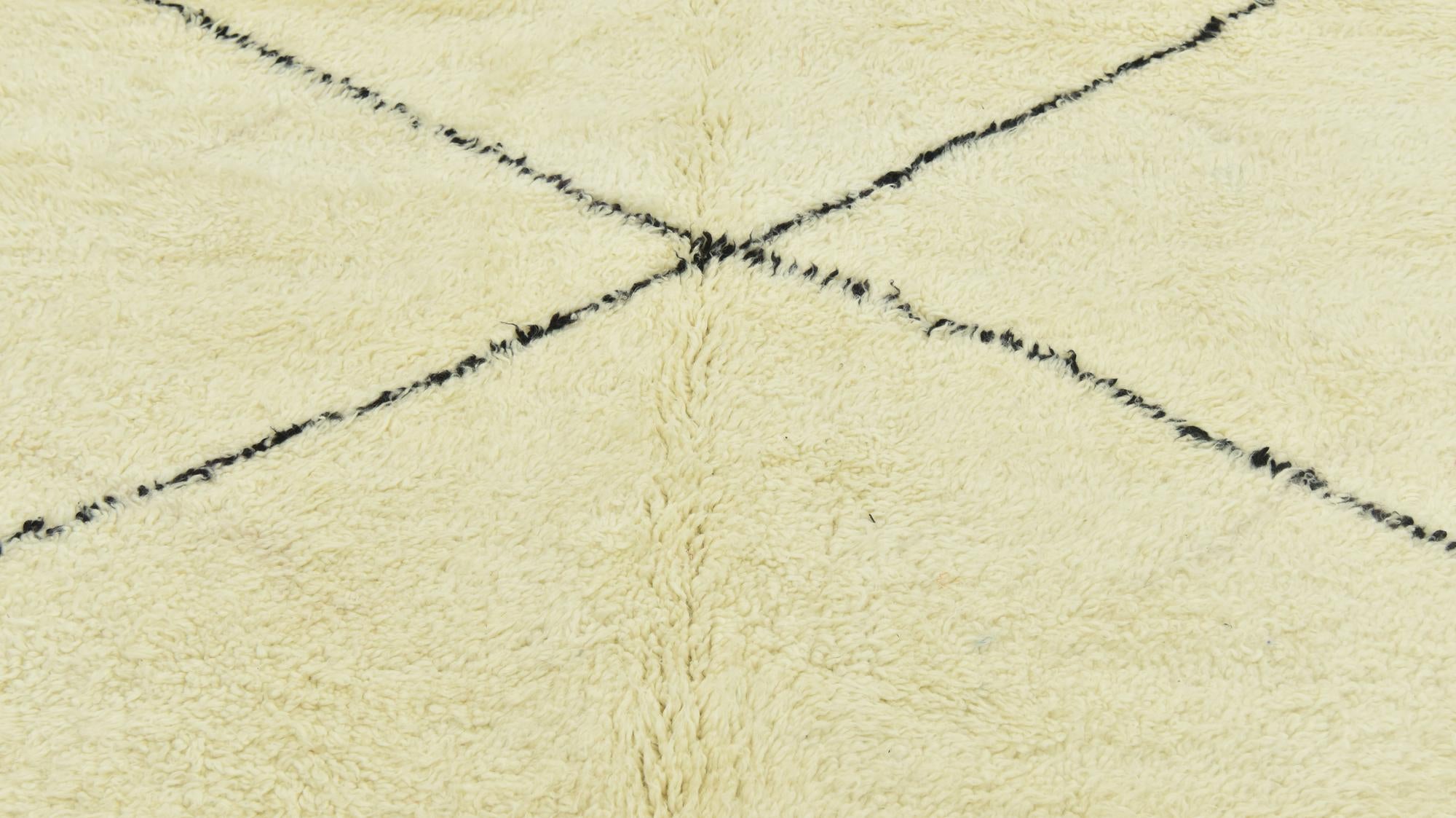 6' 8 x 10' 2 Hand Knotted Moroccan Wool Rug