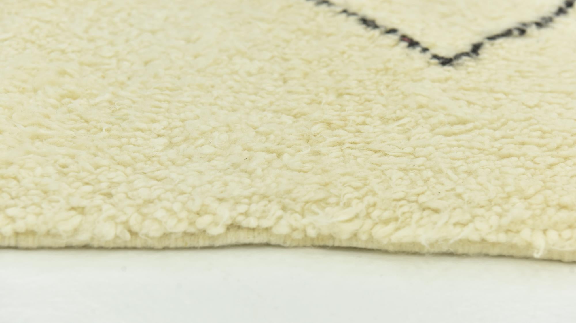 6' 8 x 10' 2 Hand Knotted Moroccan Wool Rug