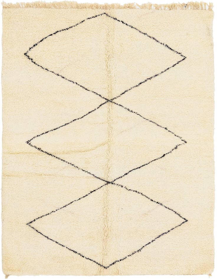 Detail image of 6' 8 x 10' 2 Hand Knotted Moroccan Wool Rug