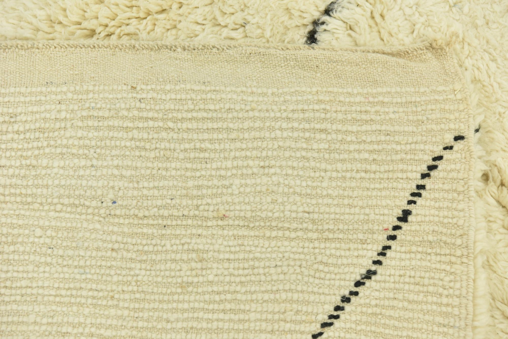 6' 8 x 10' 5 Hand Knotted Moroccan Wool Rug