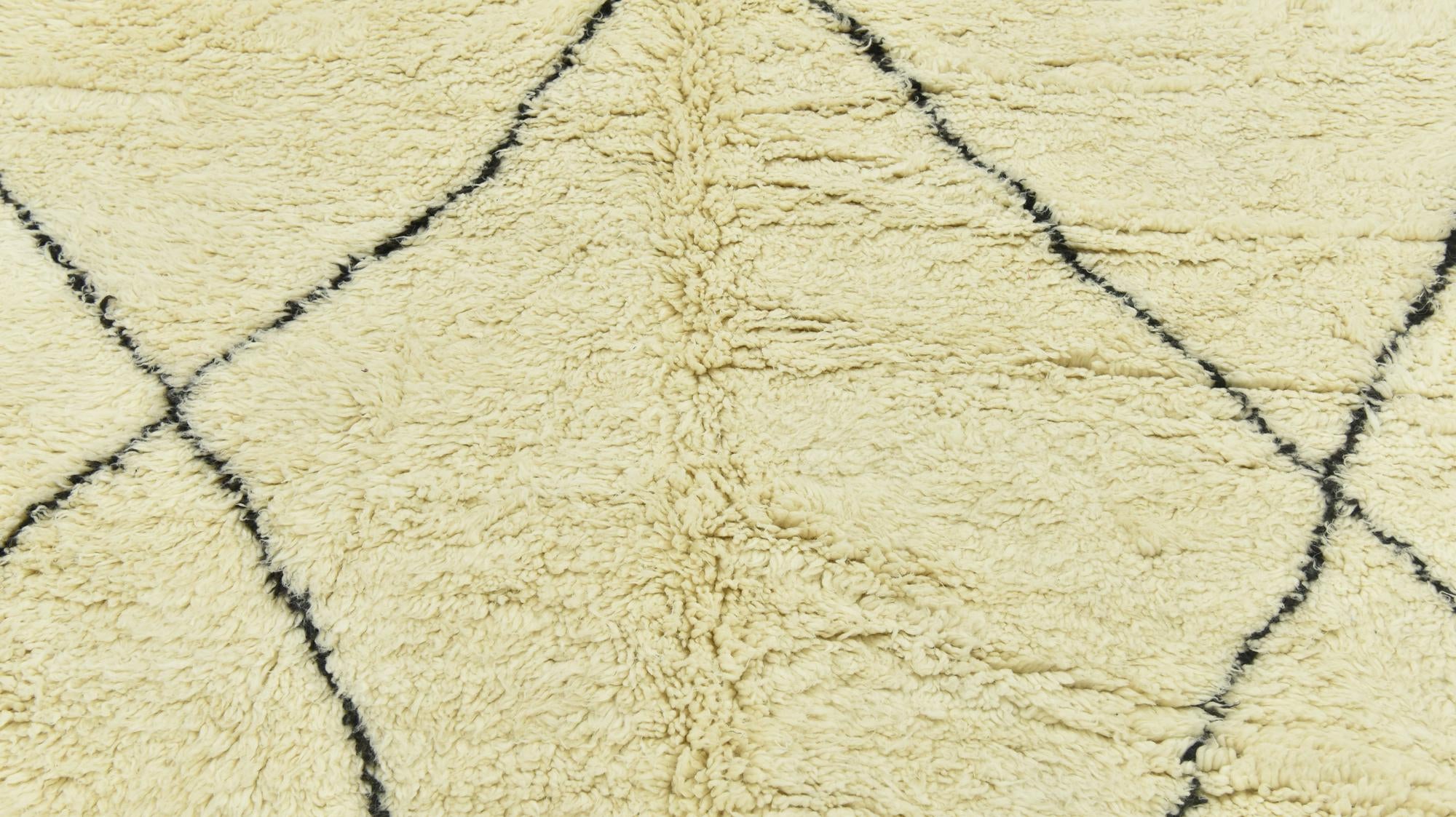 6' 8 x 10' 5 Hand Knotted Moroccan Wool Rug