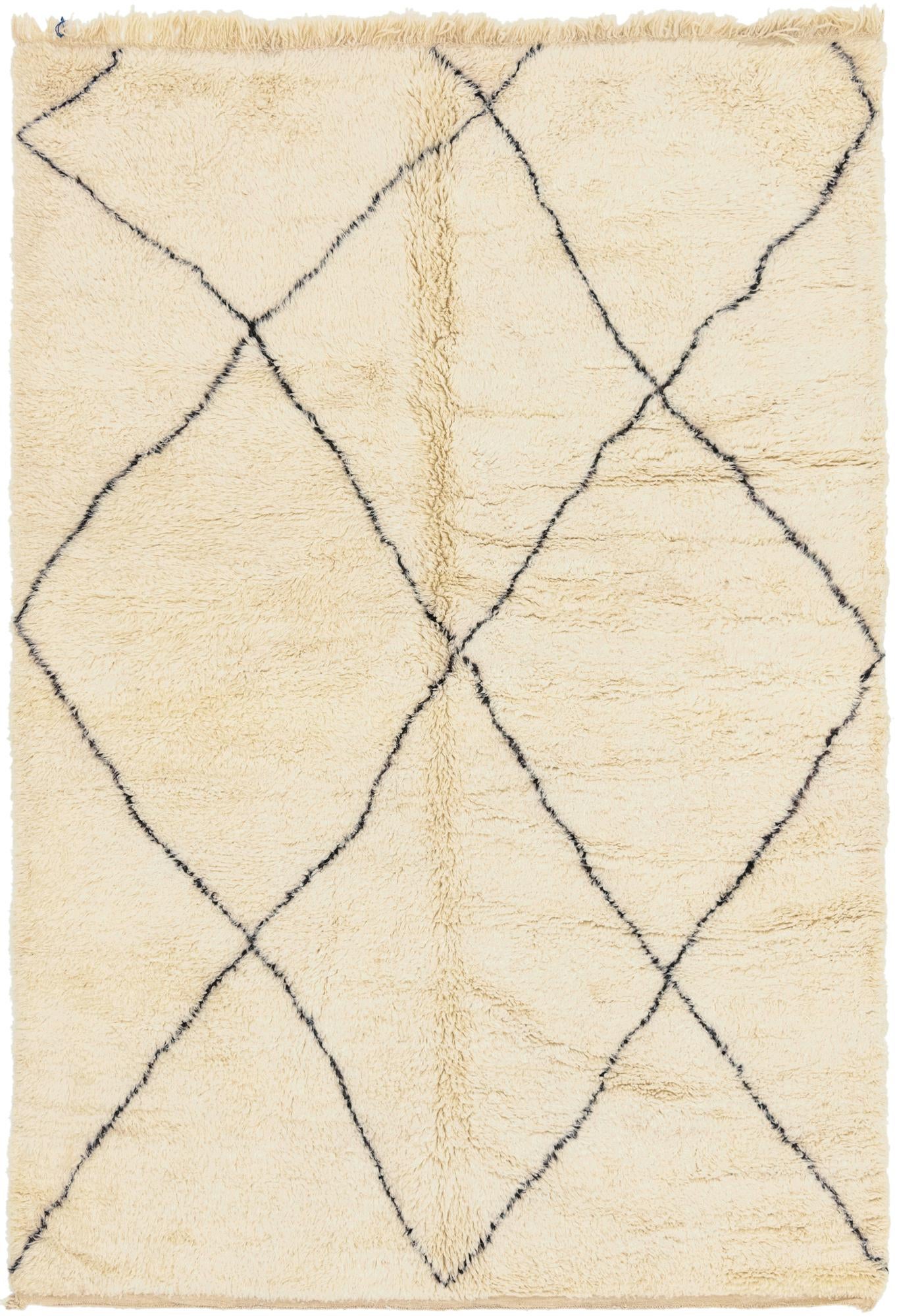 6' 8 x 10' 5 Hand Knotted Moroccan Wool Rug