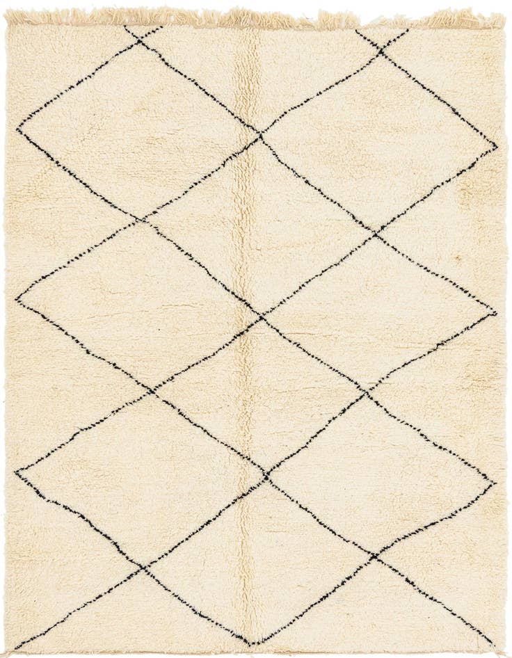 Detail image of 6' 9 x 10' 2 Hand Knotted Moroccan Wool Rug