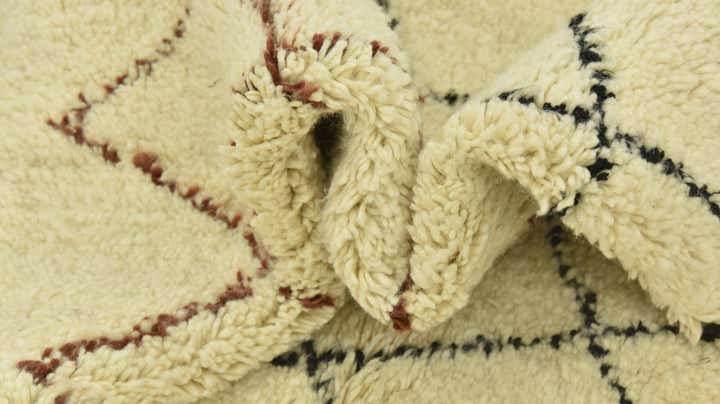 6' 7 x 10' 3 Hand Knotted Moroccan Wool Rug