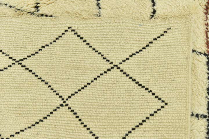 6' 7 x 10' 3 Hand Knotted Moroccan Wool Rug