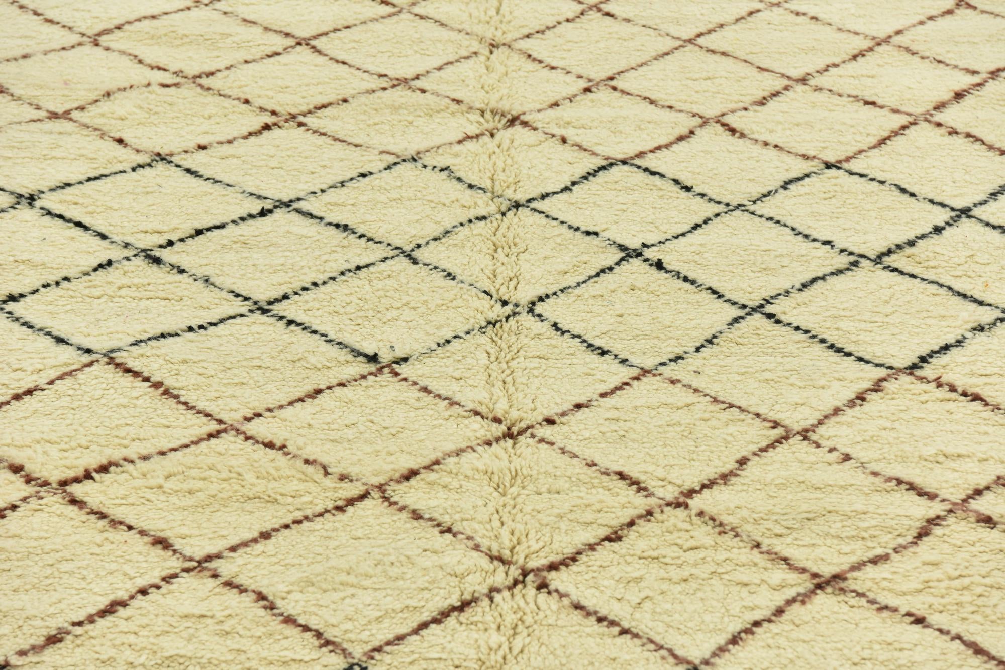 6' 7 x 10' 3 Hand Knotted Moroccan Wool Rug