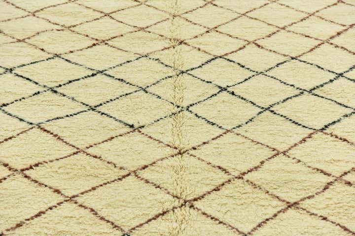 6' 7 x 10' 3 Hand Knotted Moroccan Wool Rug