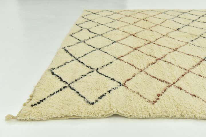 6' 7 x 10' 3 Hand Knotted Moroccan Wool Rug
