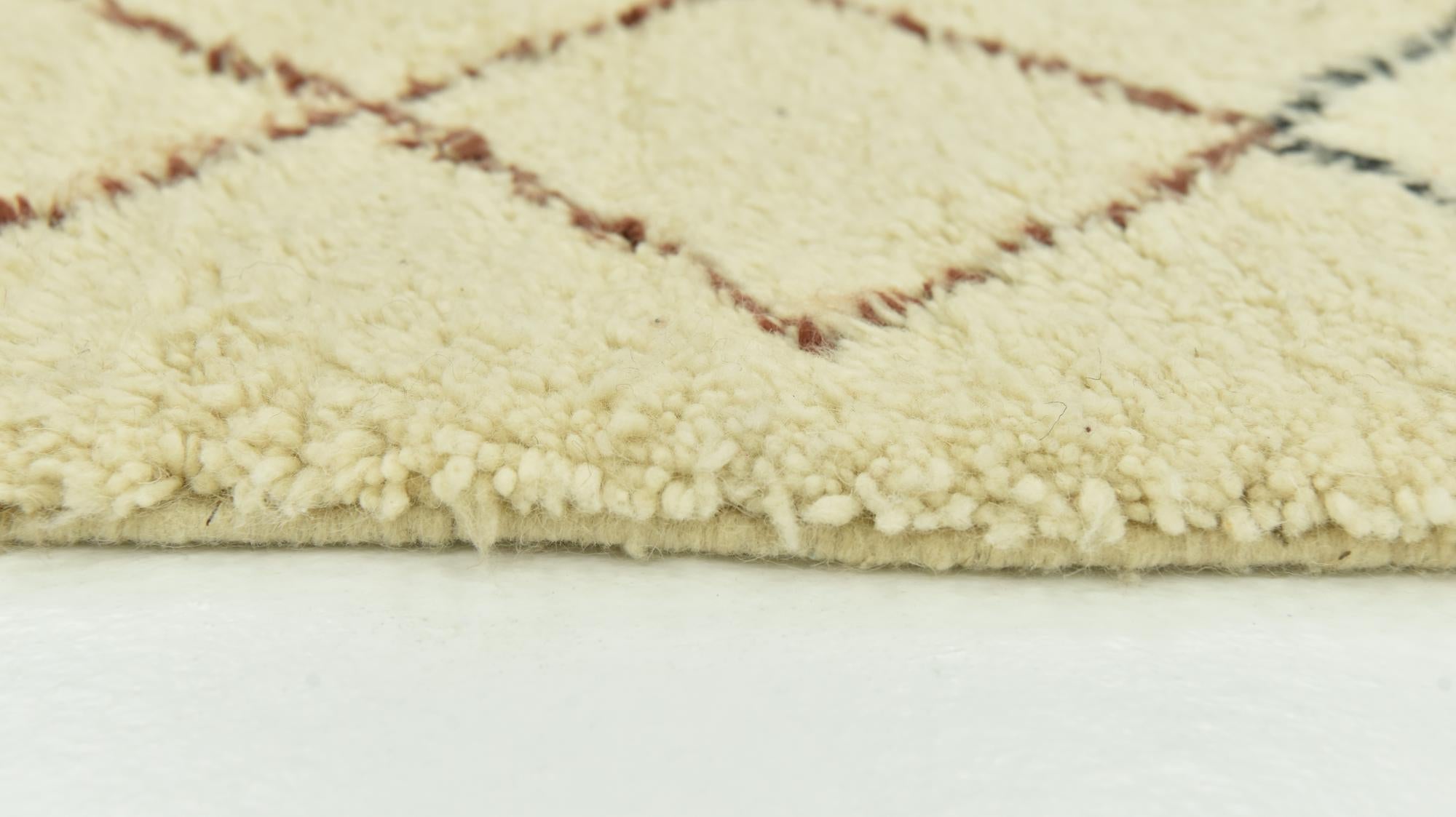 6' 7 x 10' 3 Hand Knotted Moroccan Wool Rug