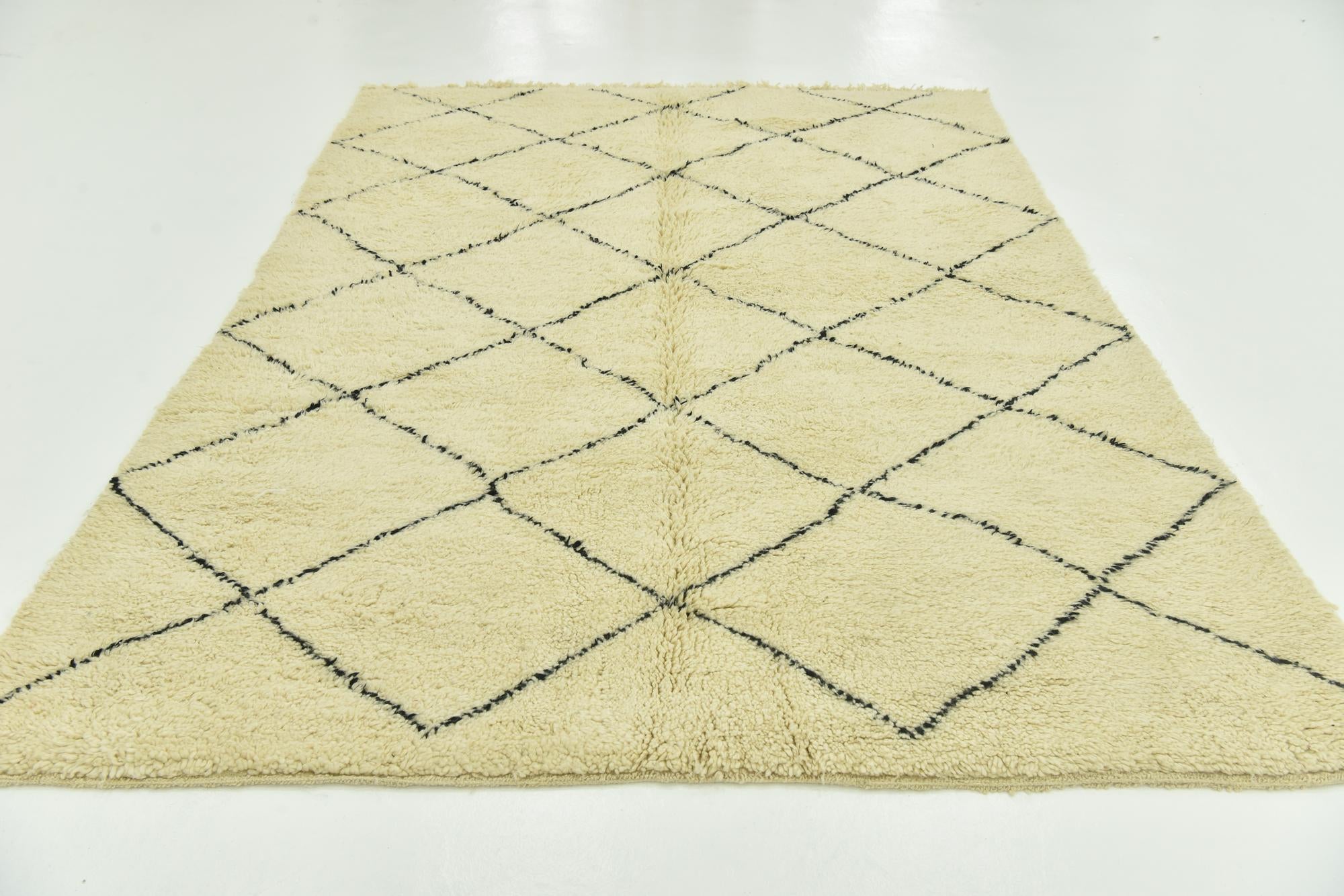 7' 2 x 9' 9 Hand Knotted Moroccan Wool Rug