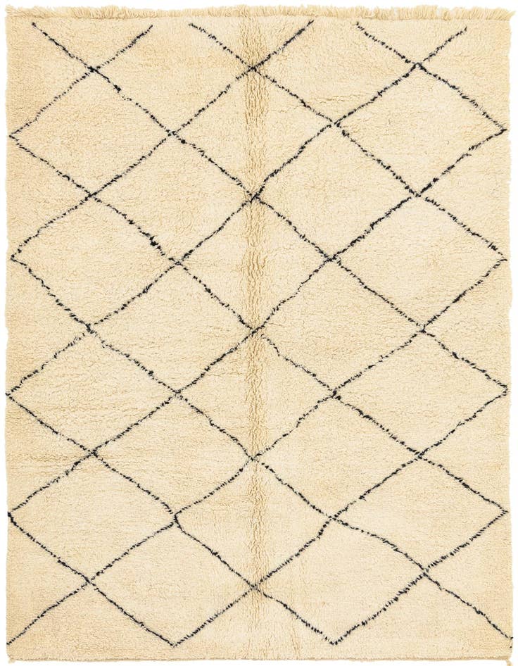 Detail image of 7' 2 x 9' 9 Hand Knotted Moroccan Wool Rug