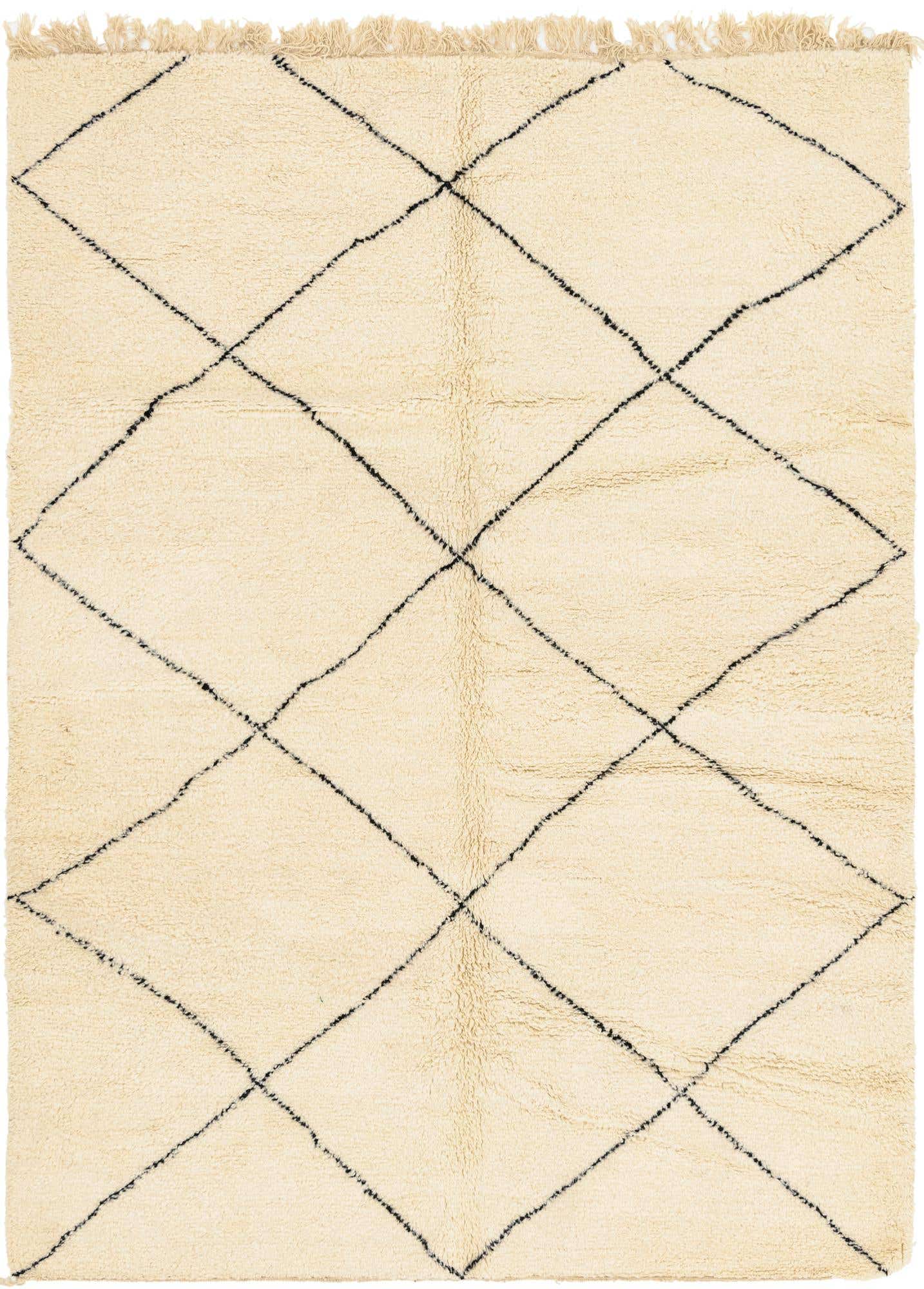 7' x 10' 2 Hand Knotted Moroccan Wool Rug