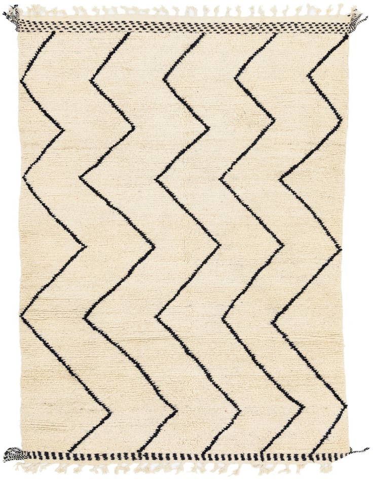 Detail image of 5' 10 x 10' 5 Hand Knotted Moroccan Wool Rug