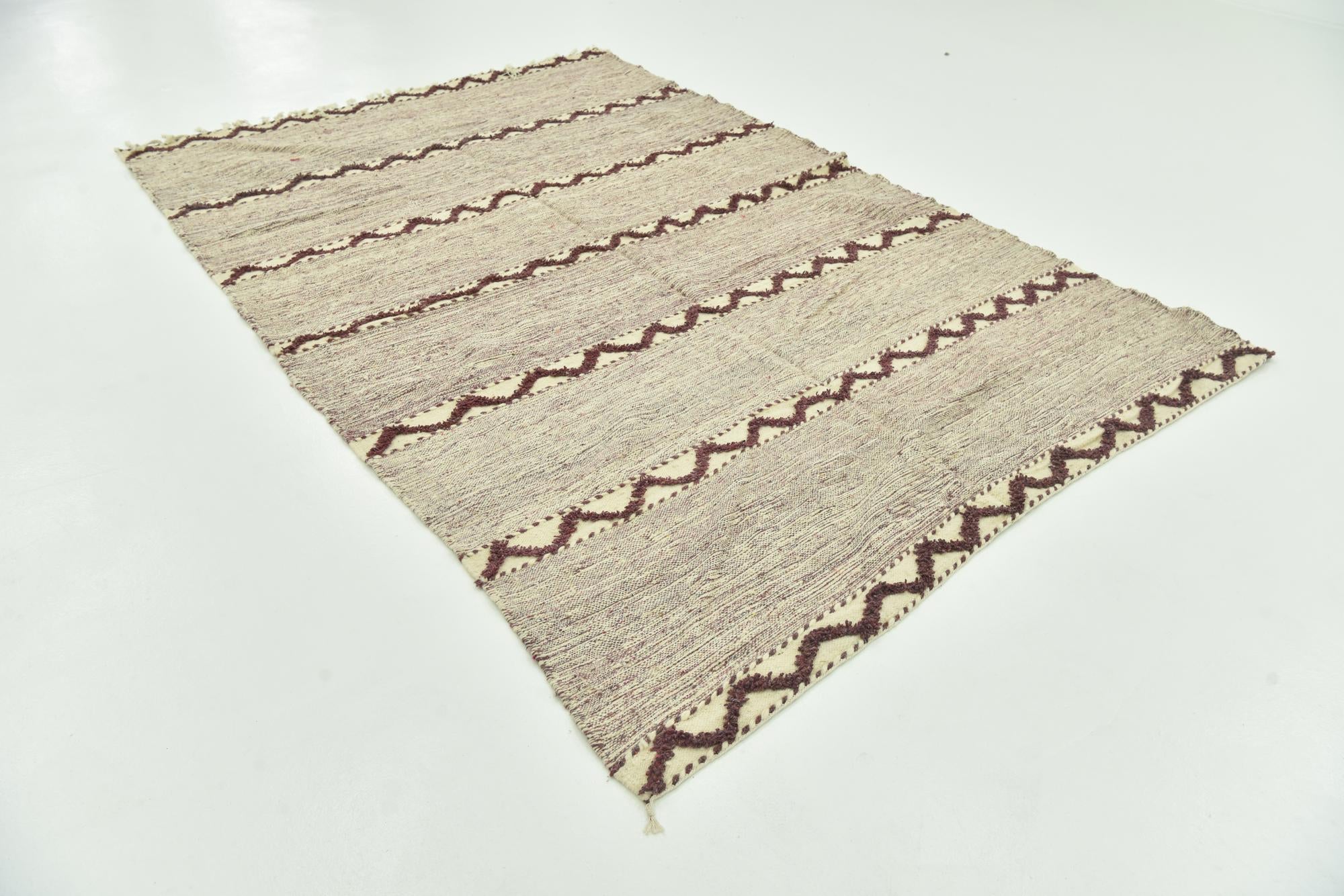 6' 2 x 9' 4 Hand Knotted Moroccan Wool Rug