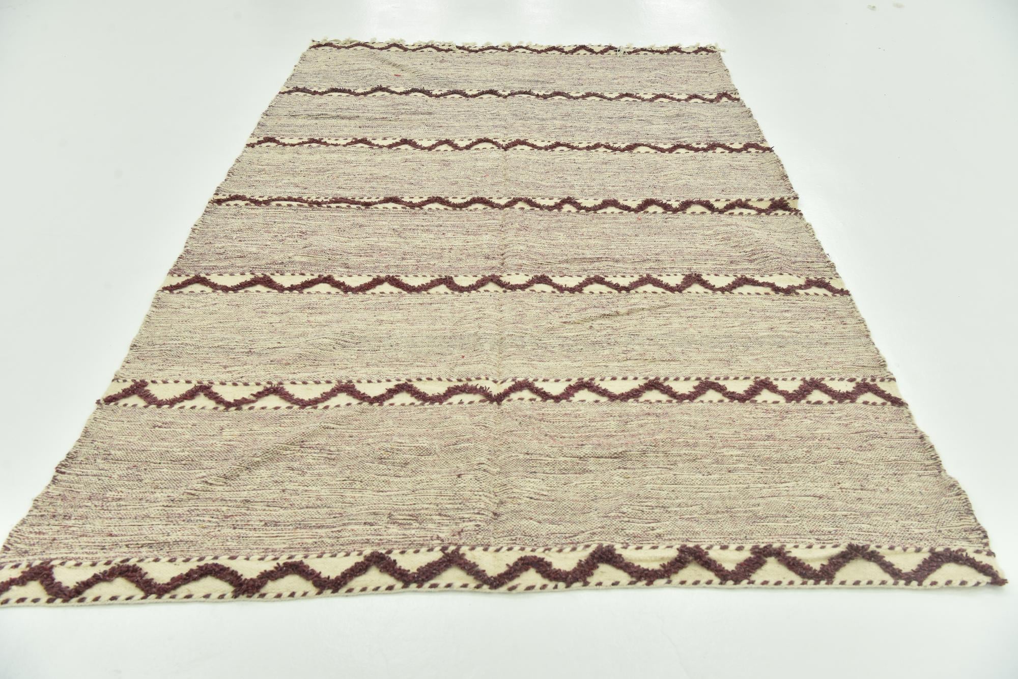 6' 2 x 9' 4 Hand Knotted Moroccan Wool Rug