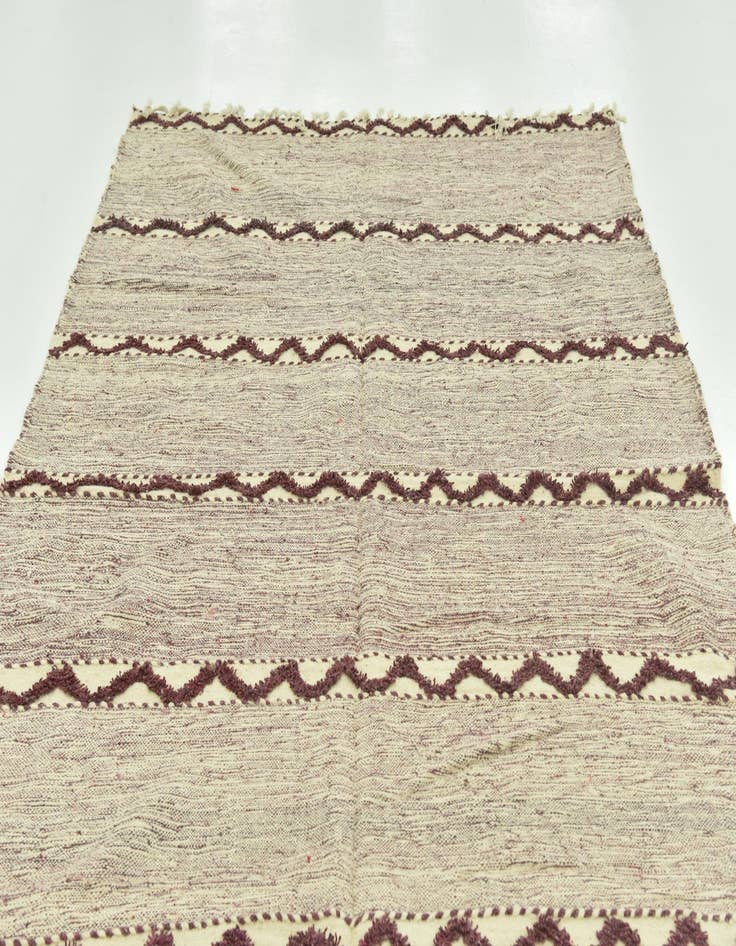 Detail image of 6' 2 x 9' 4  Hand Knotted Moroccan Wool Rug